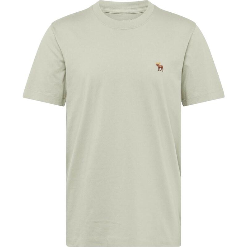 Abercrombie & Fitch Tričko hnědá / žlutá / pastelově zelená