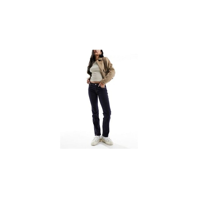 ONLY Alicia regular rise straight jeans in indigo blue