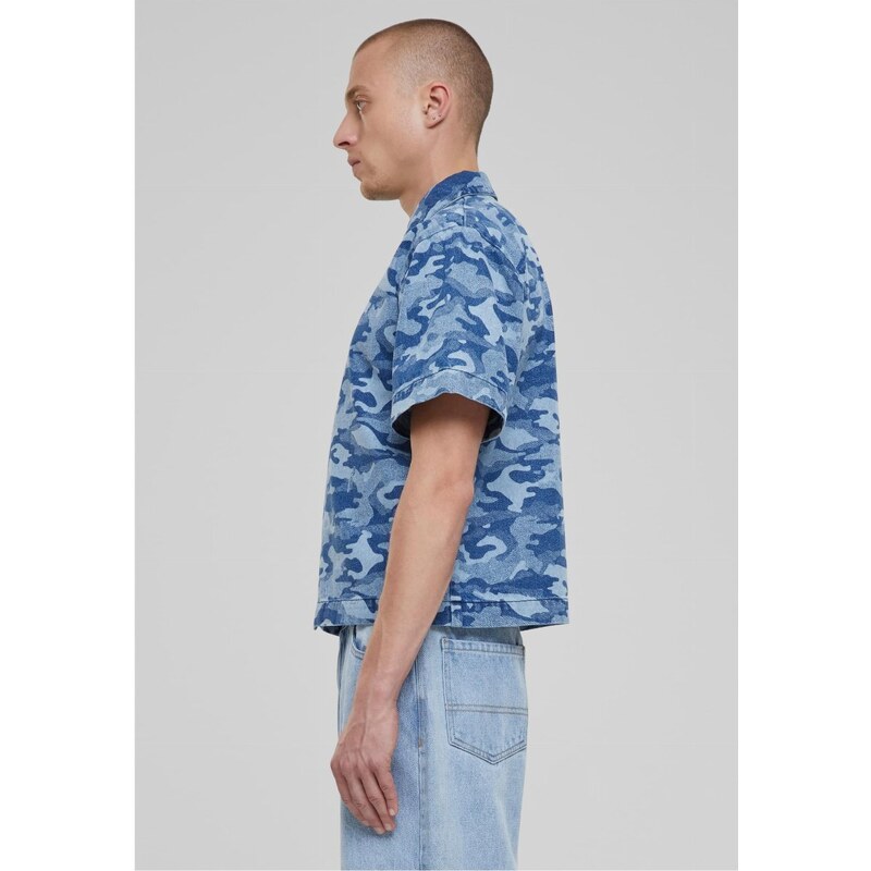 Urban Classics / Laser Camo Printed Boxy Shirt bluelasercamo
