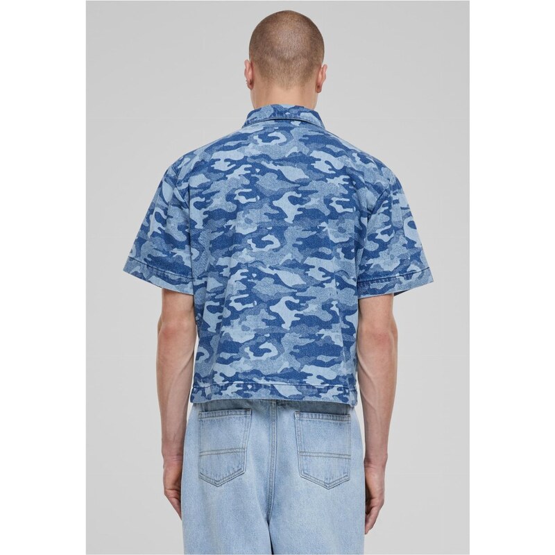 Urban Classics / Laser Camo Printed Boxy Shirt bluelasercamo