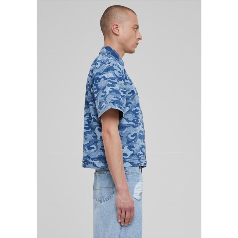 Urban Classics / Laser Camo Printed Boxy Shirt bluelasercamo