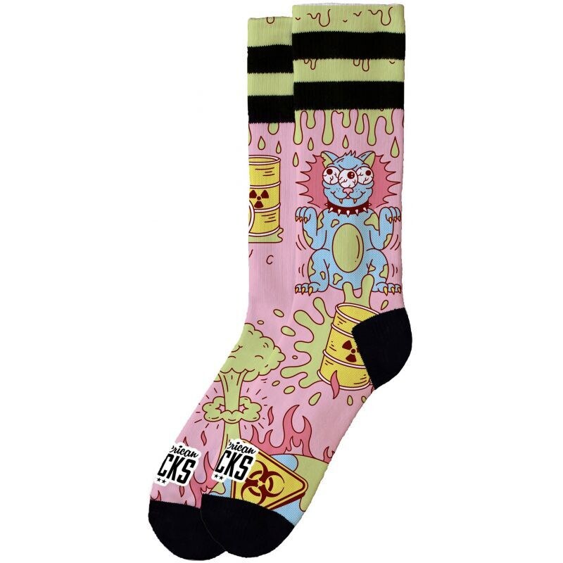 PONOŽKY AMERICAN SOCKS Radioactive - růžová - 92140355