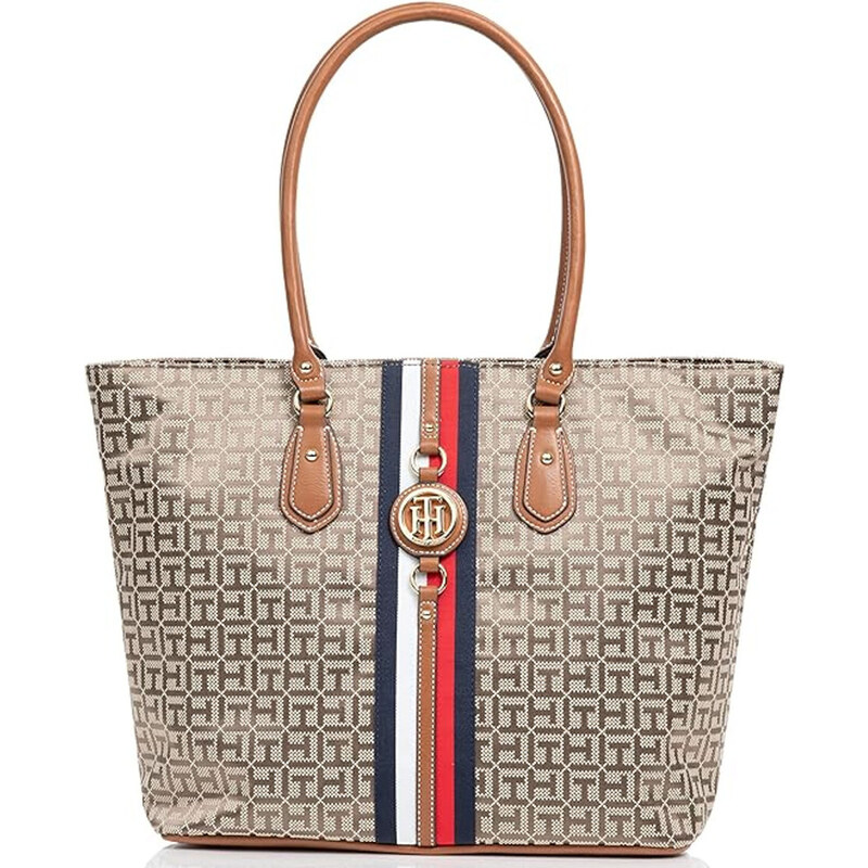 Tommy Hilfiger Kabelka Jaden Plus Tote Tan Dark Chocolate 92146564