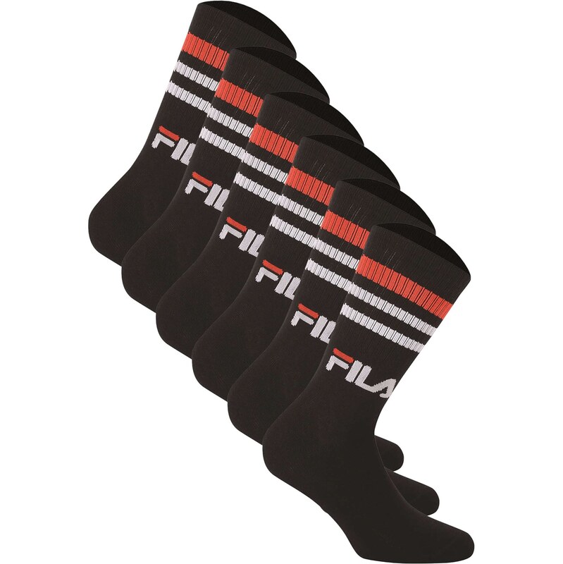 FILA Sportovní ponožky červená / černá / bílá 106144868