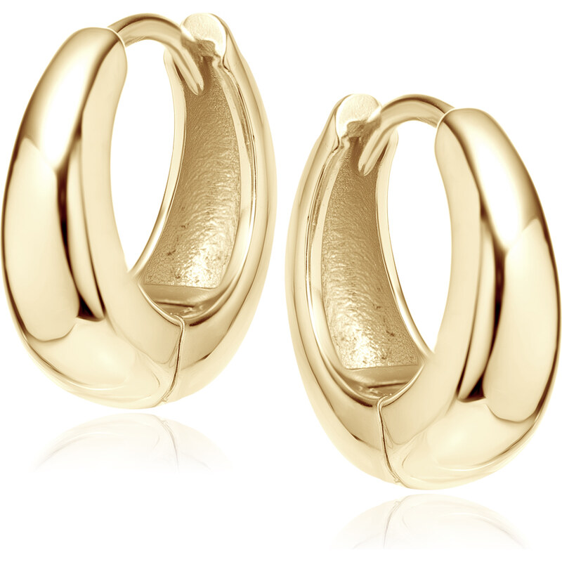 Olivie Stříbrné 12mm náušnice GOLD 8554