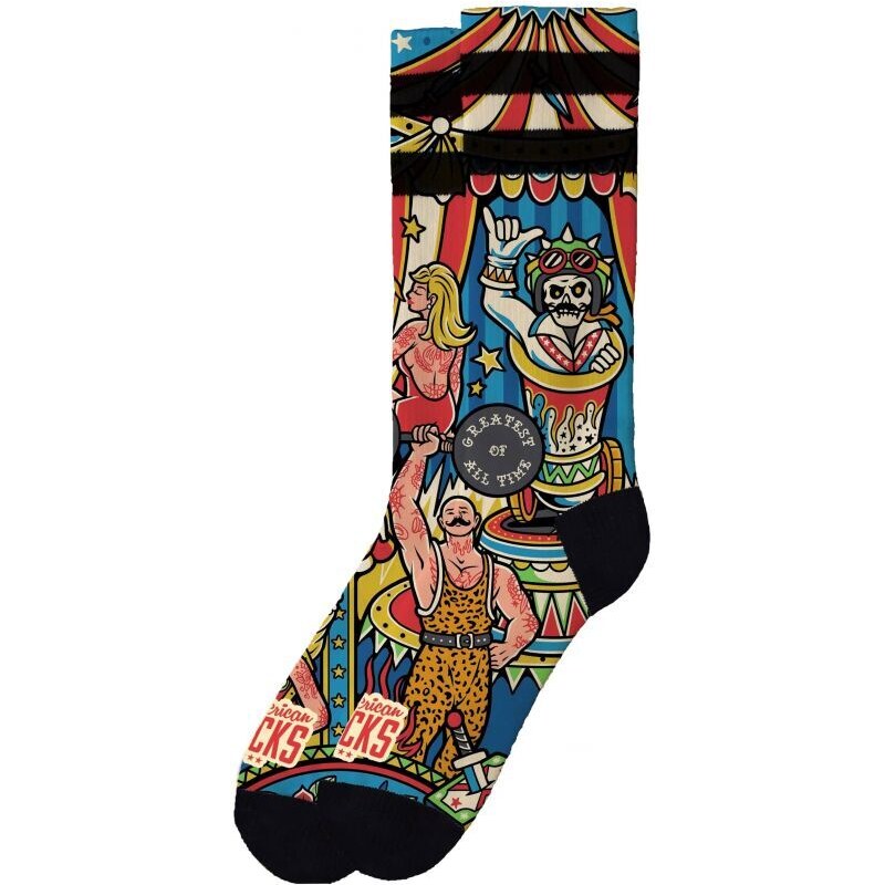 PONOŽKY AMERICAN SOCKS Circus - červená - 92152913