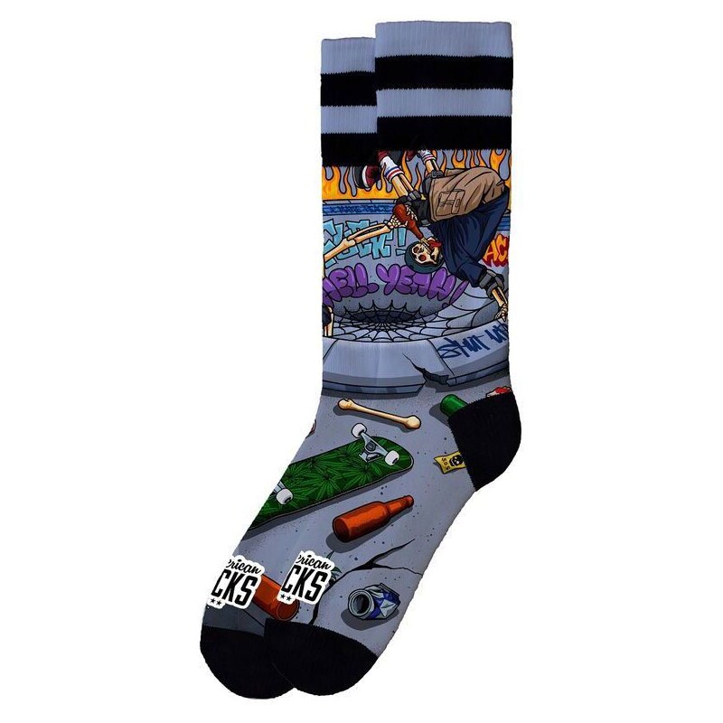 PONOŽKY AMERICAN SOCKS Thrashpals - šedá -