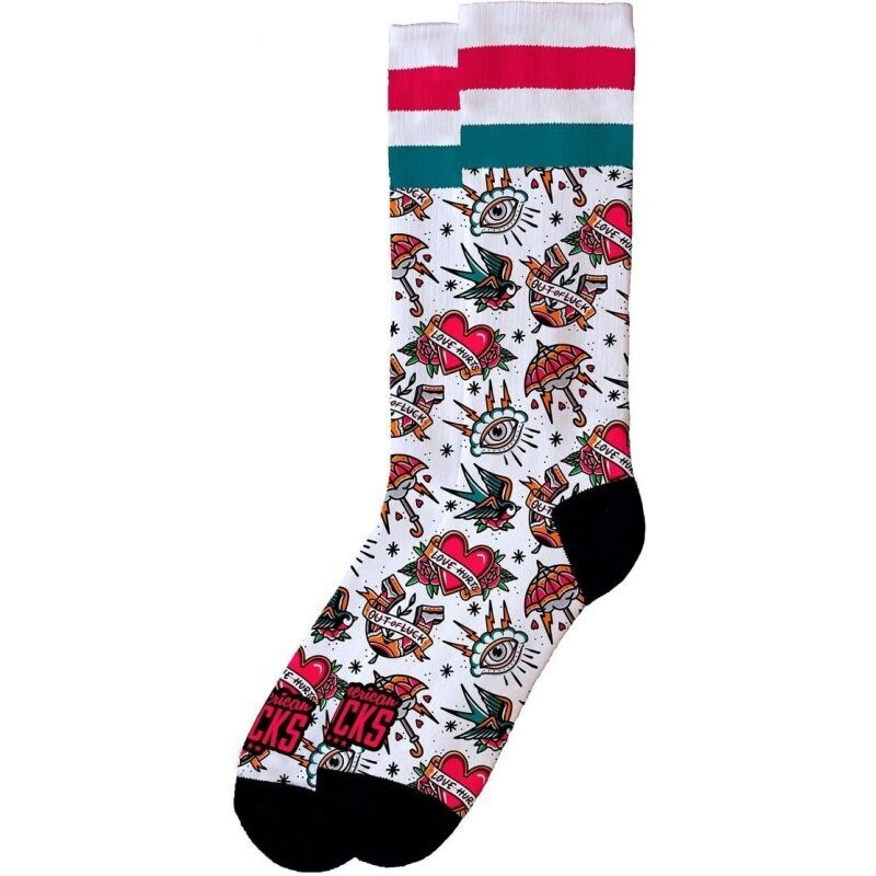 PONOŽKY AMERICAN SOCKS Love Hurts - bílá -