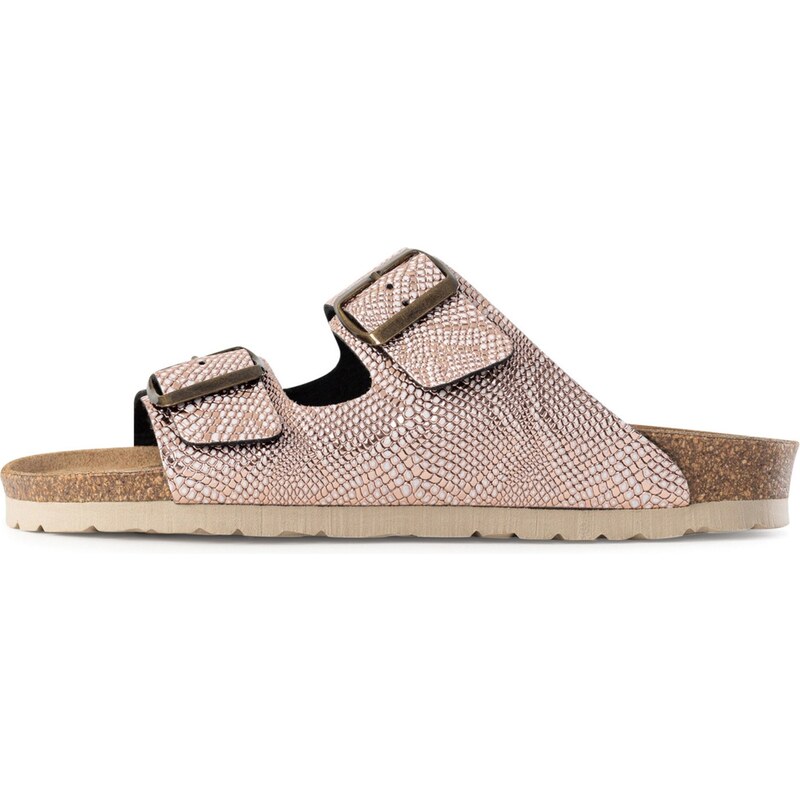 Bayton Pantofle Atlas béžová / pink / bílá 104239370