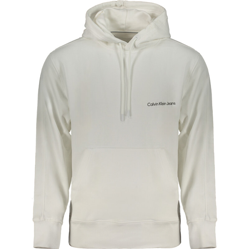 Bílá mMikina Calvin Klein bez zipu
