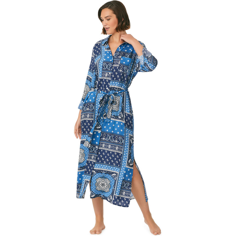 Dámská noční košile YI30015 454 modrá - DKNY