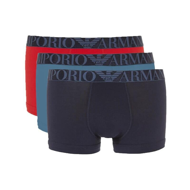 Pánské boxerky 3Pack 111357 4R726 modré/červené/tm. modré -