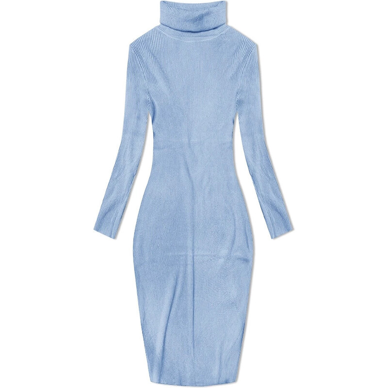 NEW COLLECTION Tužkové šaty s rolákem modré (MM98015) 92215706