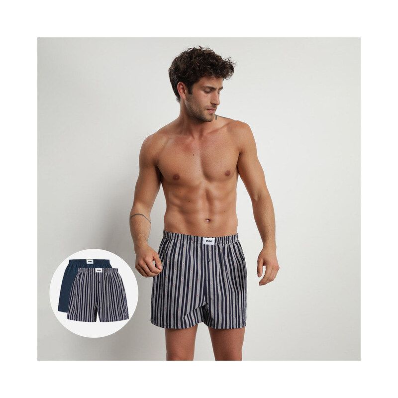 Pánské volné boxerky 2 ks ECOSMART LOOSE BOXER Green BIO / Tmavě