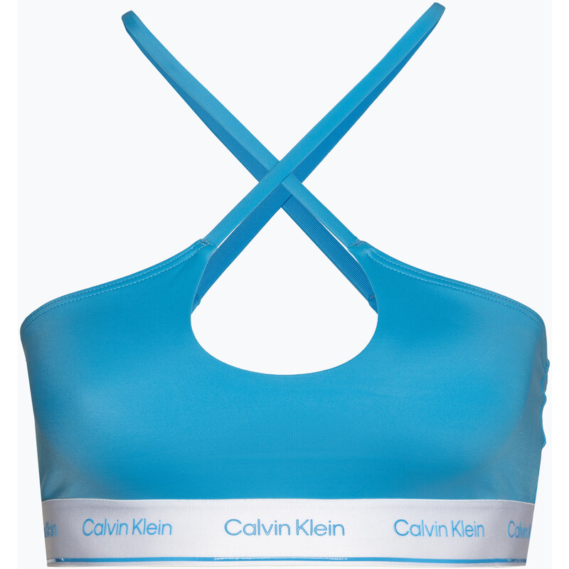 Horní díl plavek Calvin Klein Halter Bralette malibu blue