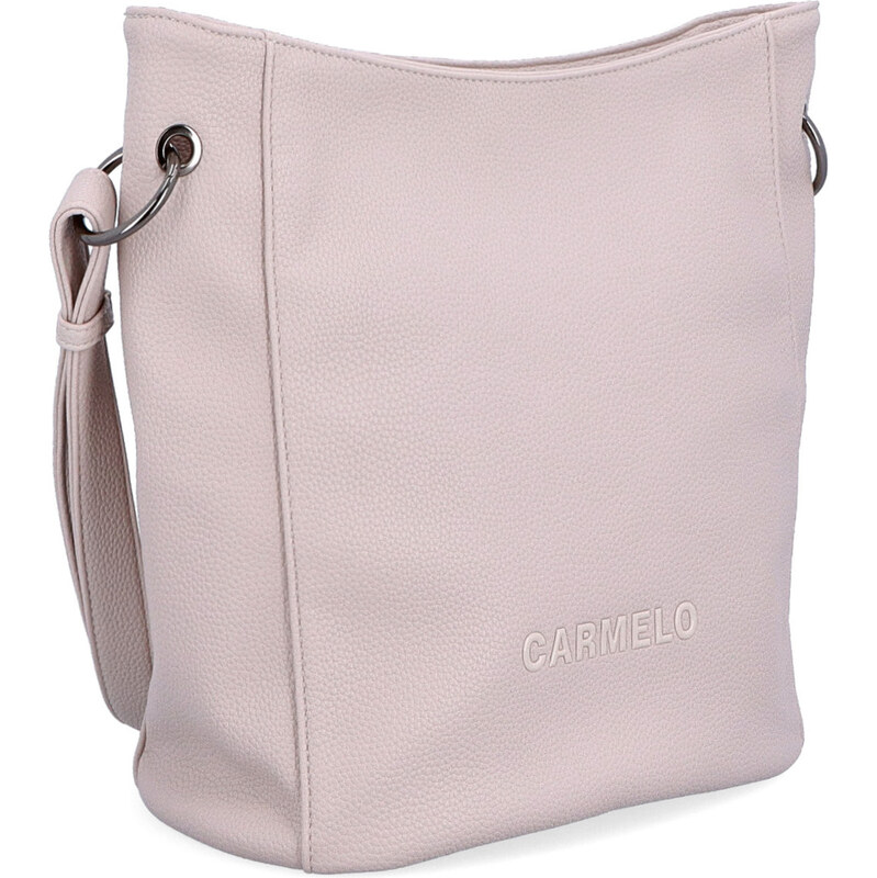 Kabelka ze syntetické kůže crossbody Carmelo růžová 4278 LI