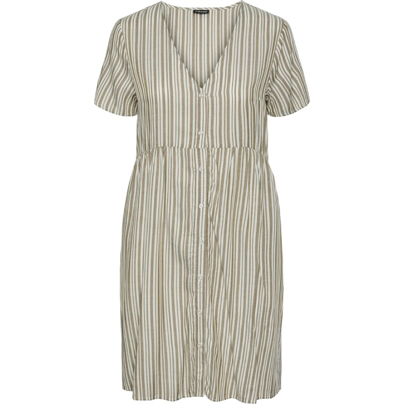 PIECES Košilové šaty PCAlvina olivová / offwhite 96576761