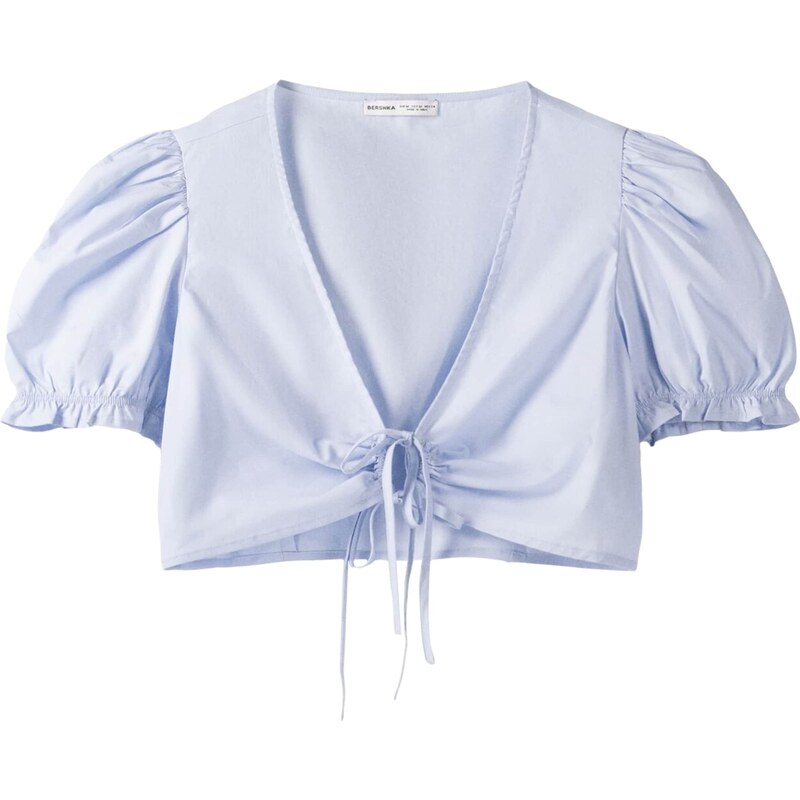 Bershka Halenka pastelová modrá