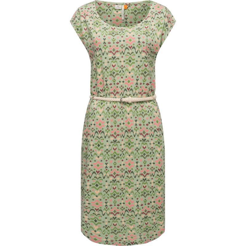 Ragwear Šaty 'Lilithe Ikat' béžová / světle zelená / pink / červená