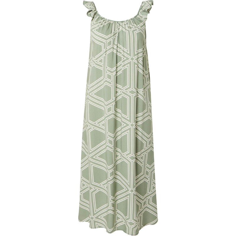 VERO MODA Šaty EASY JOY khaki / offwhite