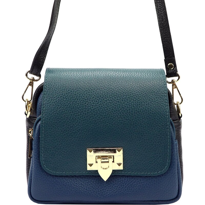 Kožená crossbody kabelka Gregorio 1710 tyrkysová / modrá 92266817