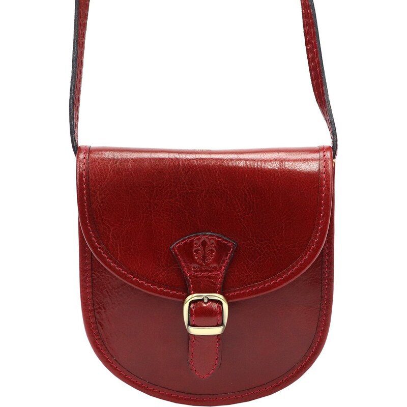 Kožená crossbody kabelka Florence 134 červená 92266829