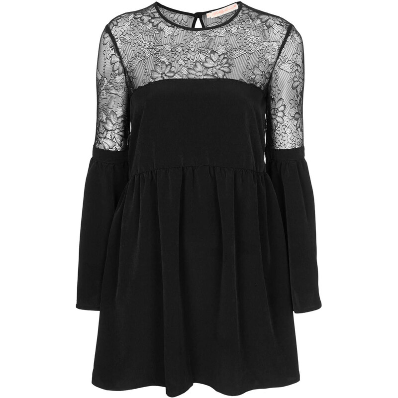 Topshop **Flared Sleeve Lace Insert Dress by Oh My Love