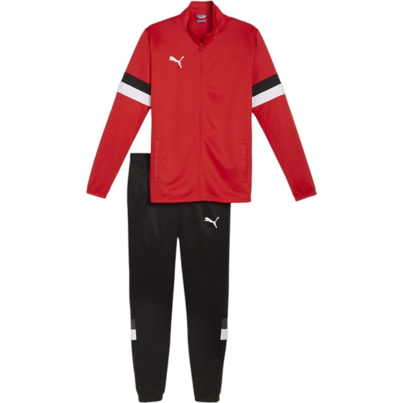 PUMA Tepláková souprava Team Rise oranžově červená / černá /