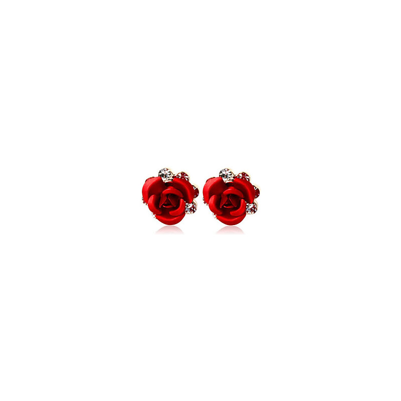 LightInTheBox High Quality Alloy 18K Gold Plated with Cubic Zirconia Rose Stud Earrings