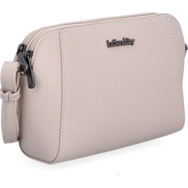 Kabelka ze syntetické kůže crossbody Le Sands béžová 9040 K 106554687