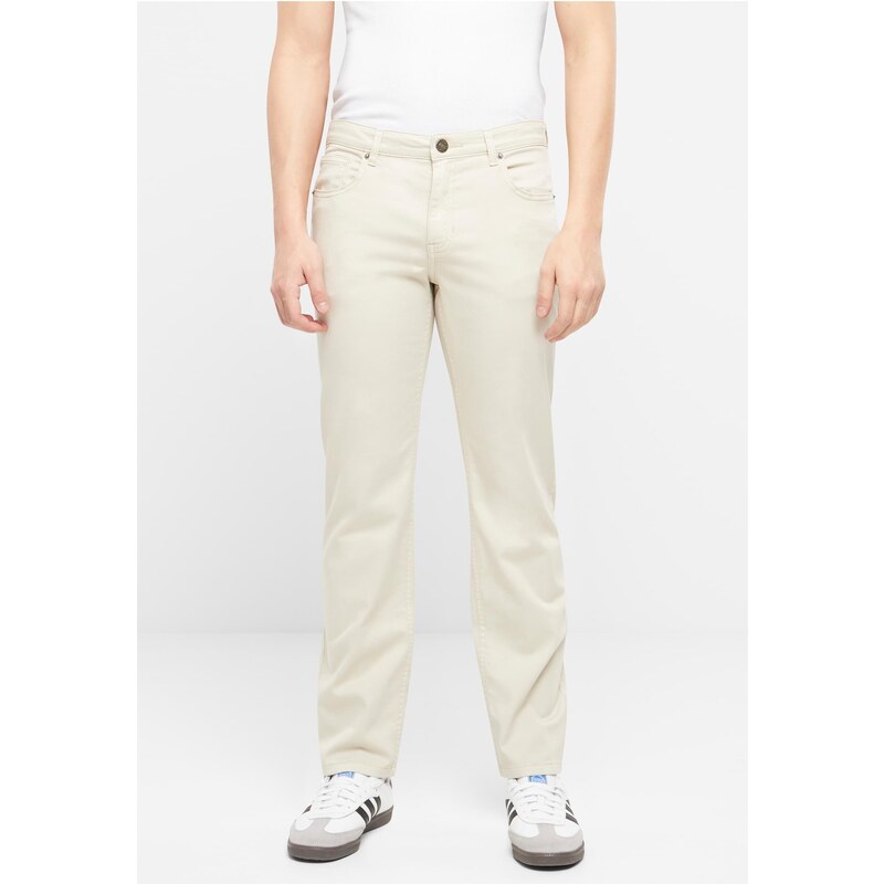 Urban Classics Pánské kalhoty Stretch Twill 5 Pocket - béžové