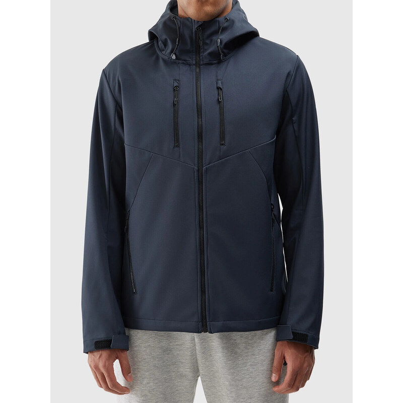 Pánská větruodolná bunda softshell membrána 8000 4F - šedá