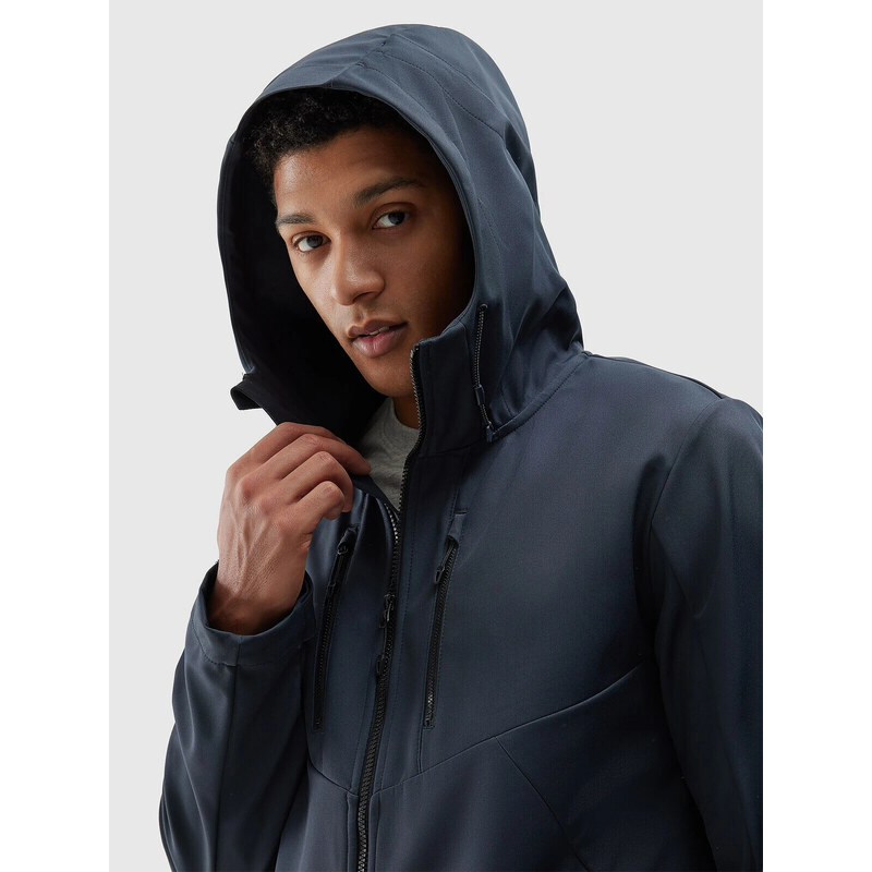 Pánská větruodolná bunda softshell membrána 8000 4F - šedá