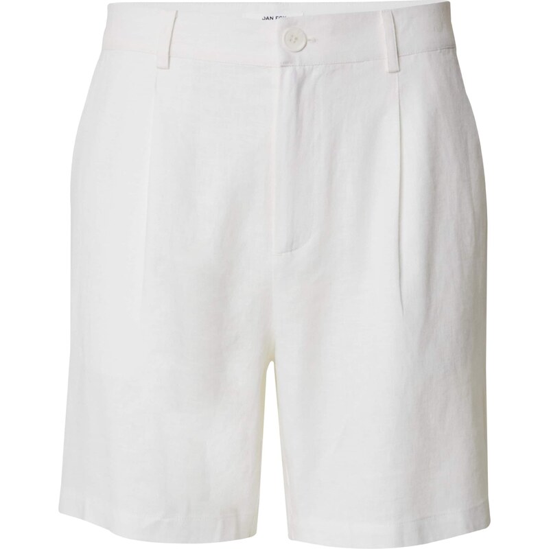 DAN FOX APPAREL Kalhoty se sklady v pase Alan bílá