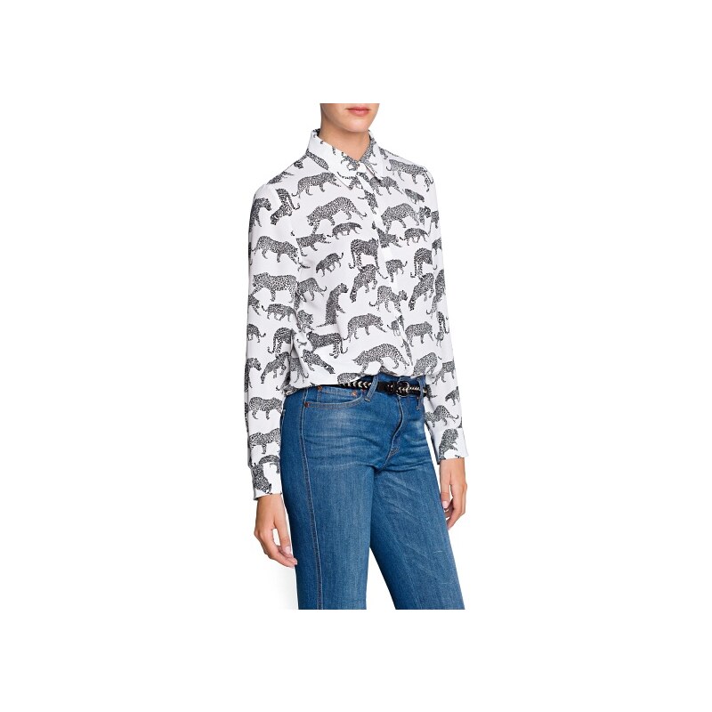 Mango Leopard print blouse