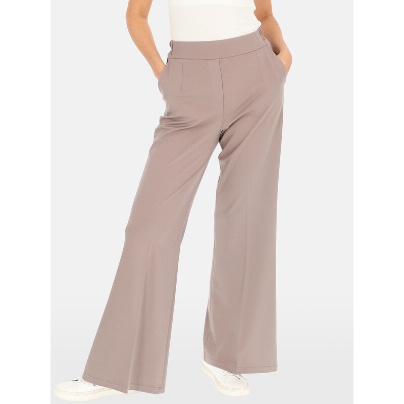 PERSO Womans Wide womens trousers made of viscose fabric