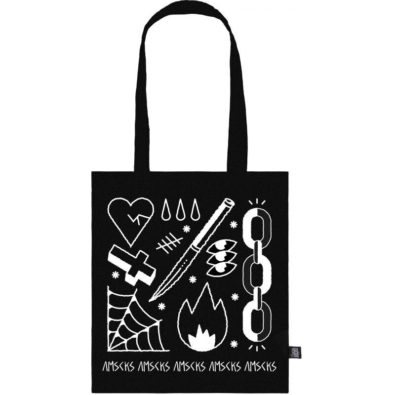 TAŠKA AMERICAN SOCKS Broken - Tote Bag - černá -