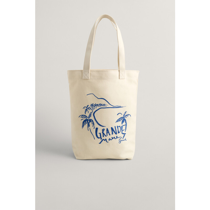 TAŠKA GANT GRANDE MARE CANVAS TOTE BAG CREAM 92372558