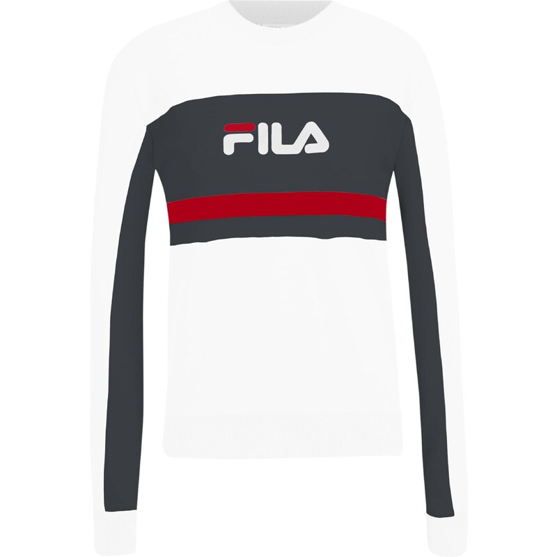 FILA Sportovní mikina LISHUI antracitová / tmavě červená / bílá