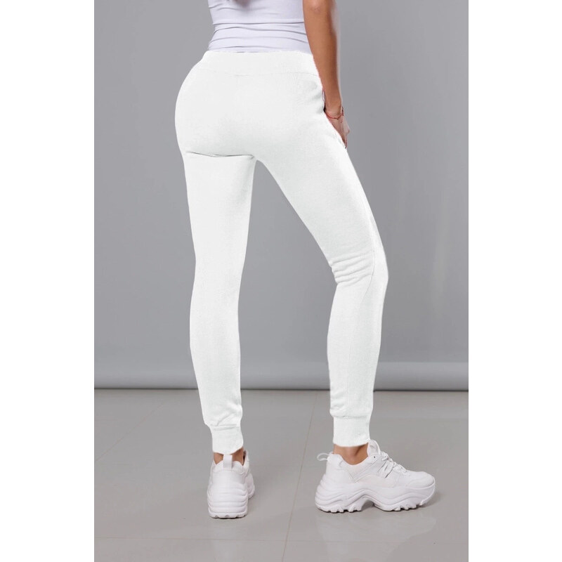 J.STYLE Bílé teplákové kalhoty (CK01-1) 109409793