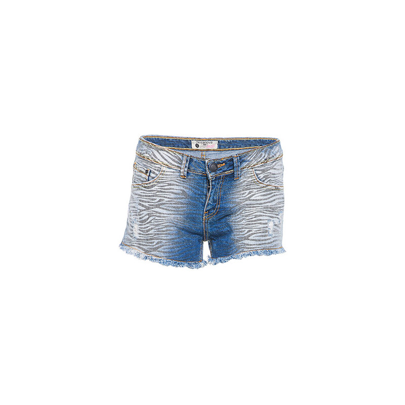 Terranova Patterned denim shorts