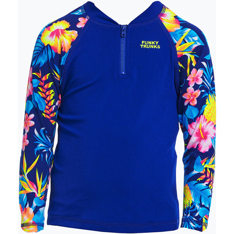 Dětské tričko Funky Trunks Zippy Rash Vest Swim Shirt v květu