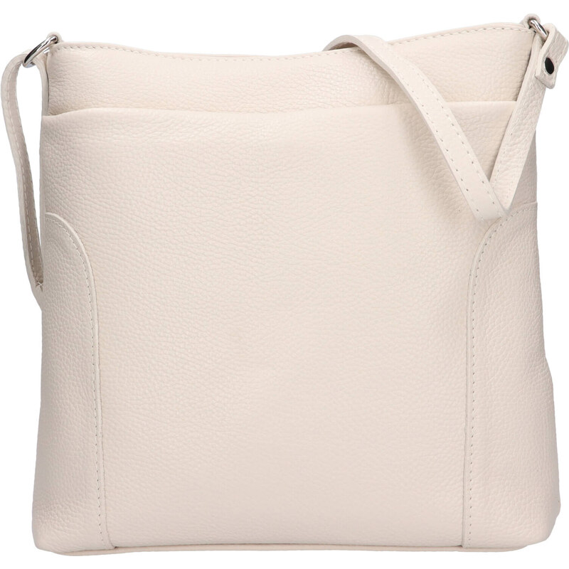 Dámská kožená crossbody kabelka Italia Emma - béžová
