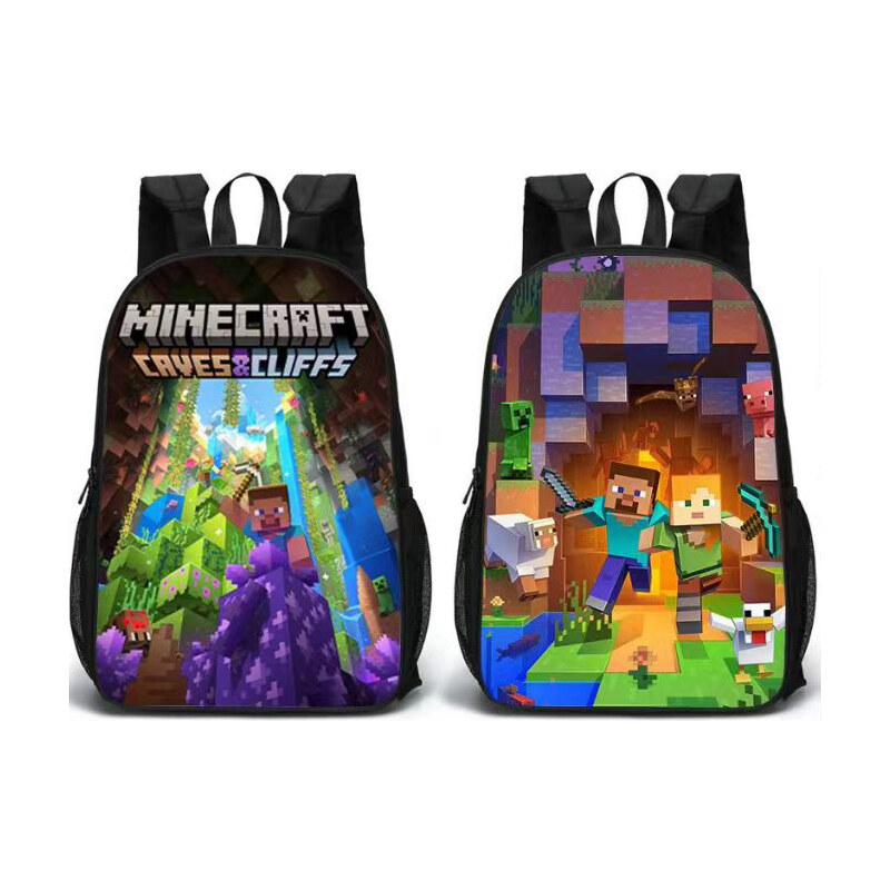 KONO Oboustranný studentský batoh s potisky Minecraft vzor 3 92419340