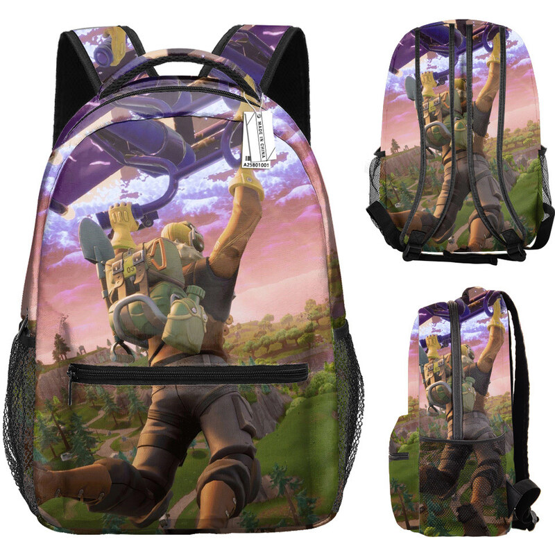 Made in China Dětský batoh Fortnite Battle Bus – potisk ze všech