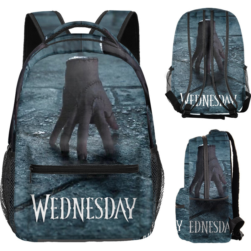 Made in China Dětský batoh Wednesday ruka – potisk ze všech