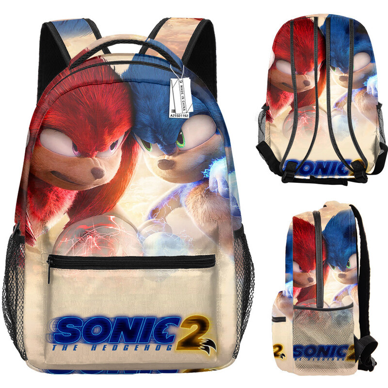 Made in China Dětský batoh Sonic a Knuckles – potisk ze všech