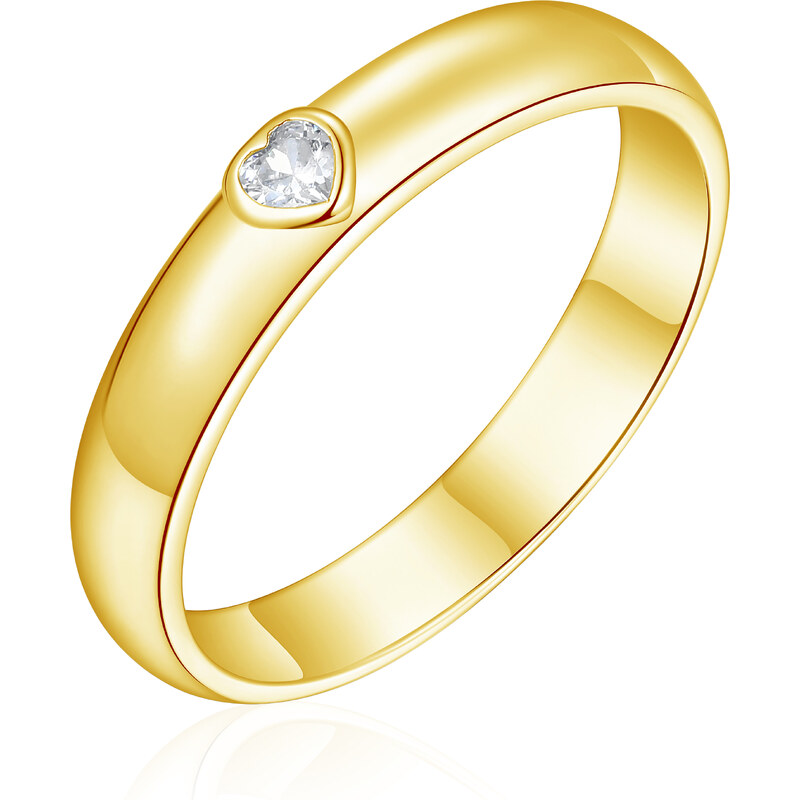 Olivie Snubní stříbrný prsten SRDCE GOLD 8588 92427793