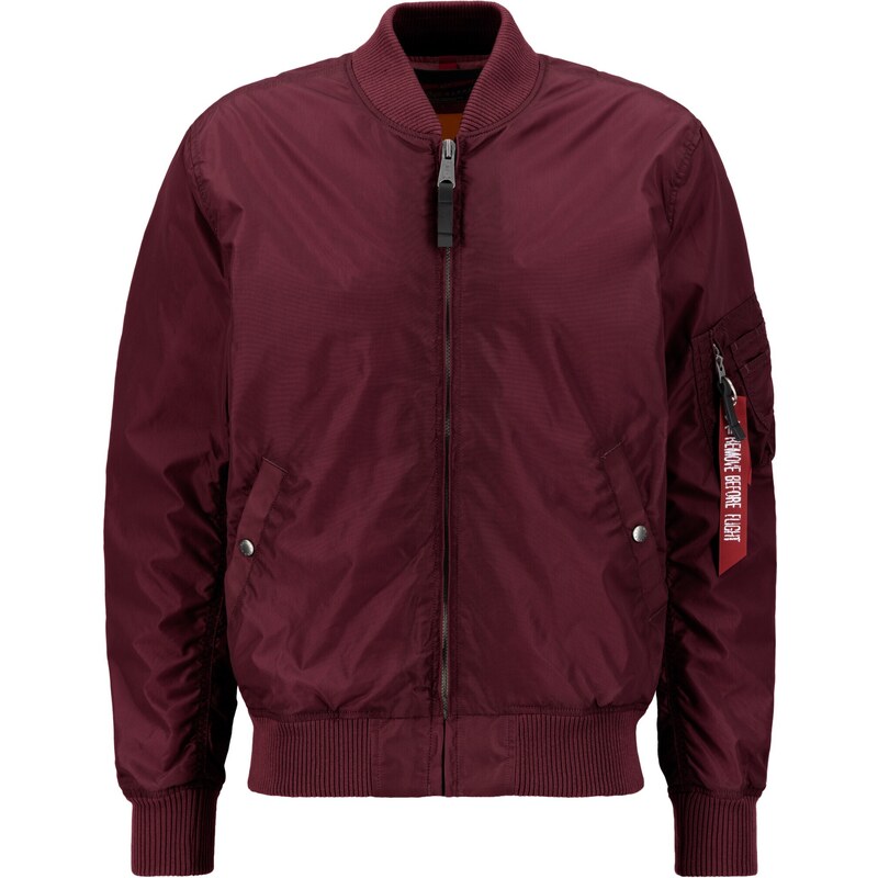 ALPHA INDUSTRIES Přechodná bunda 'MA-1 TT' vínově červená / oxid