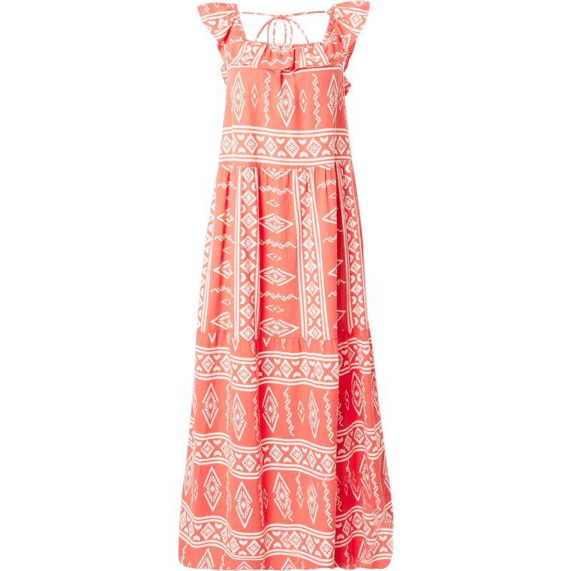VERO MODA Letní šaty Dicthe oranžová / bílá